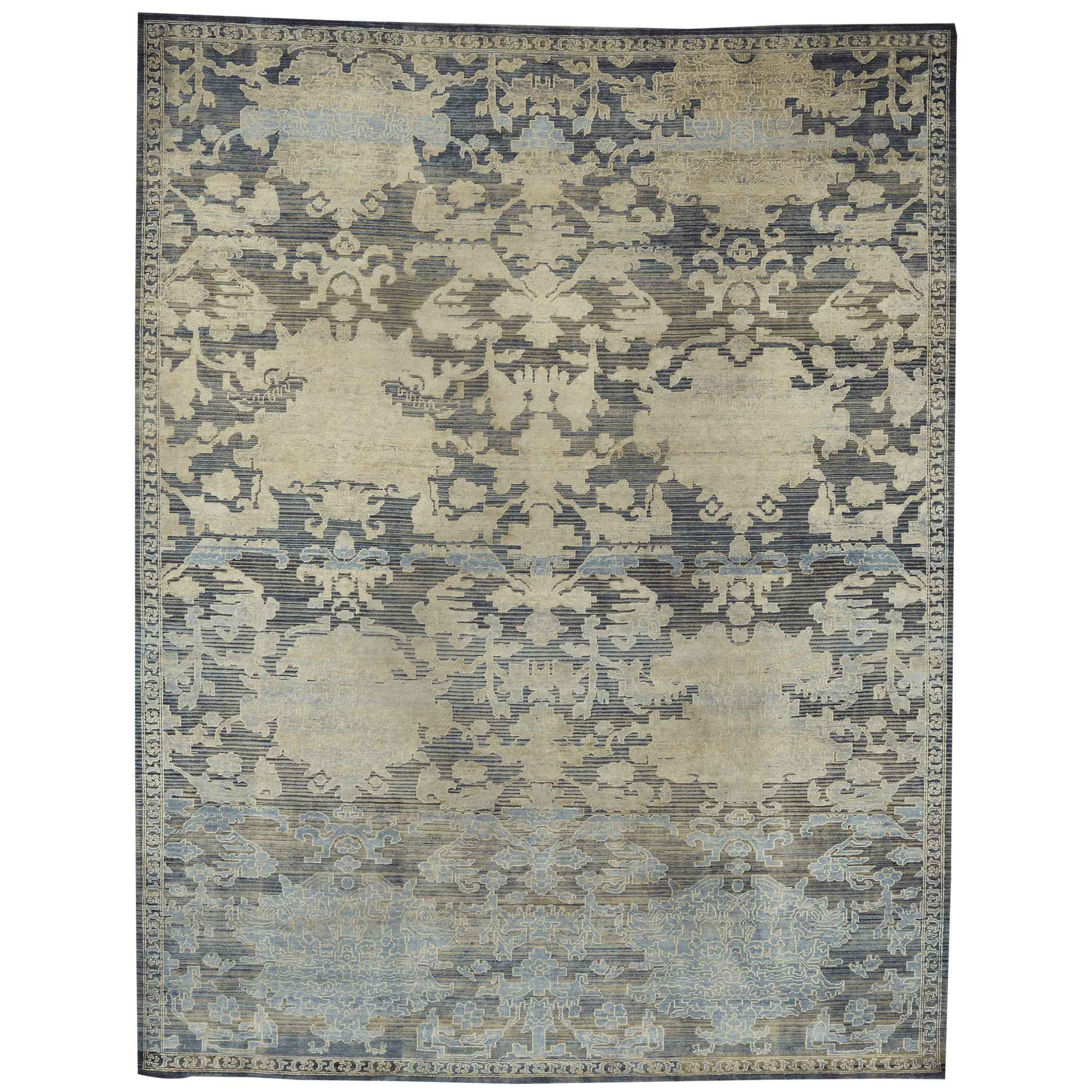 Designed to be passed through generations, the New Heirloom Rug Collection is crafted from recycled and upcycled wool, cocoon silk and sari silk.