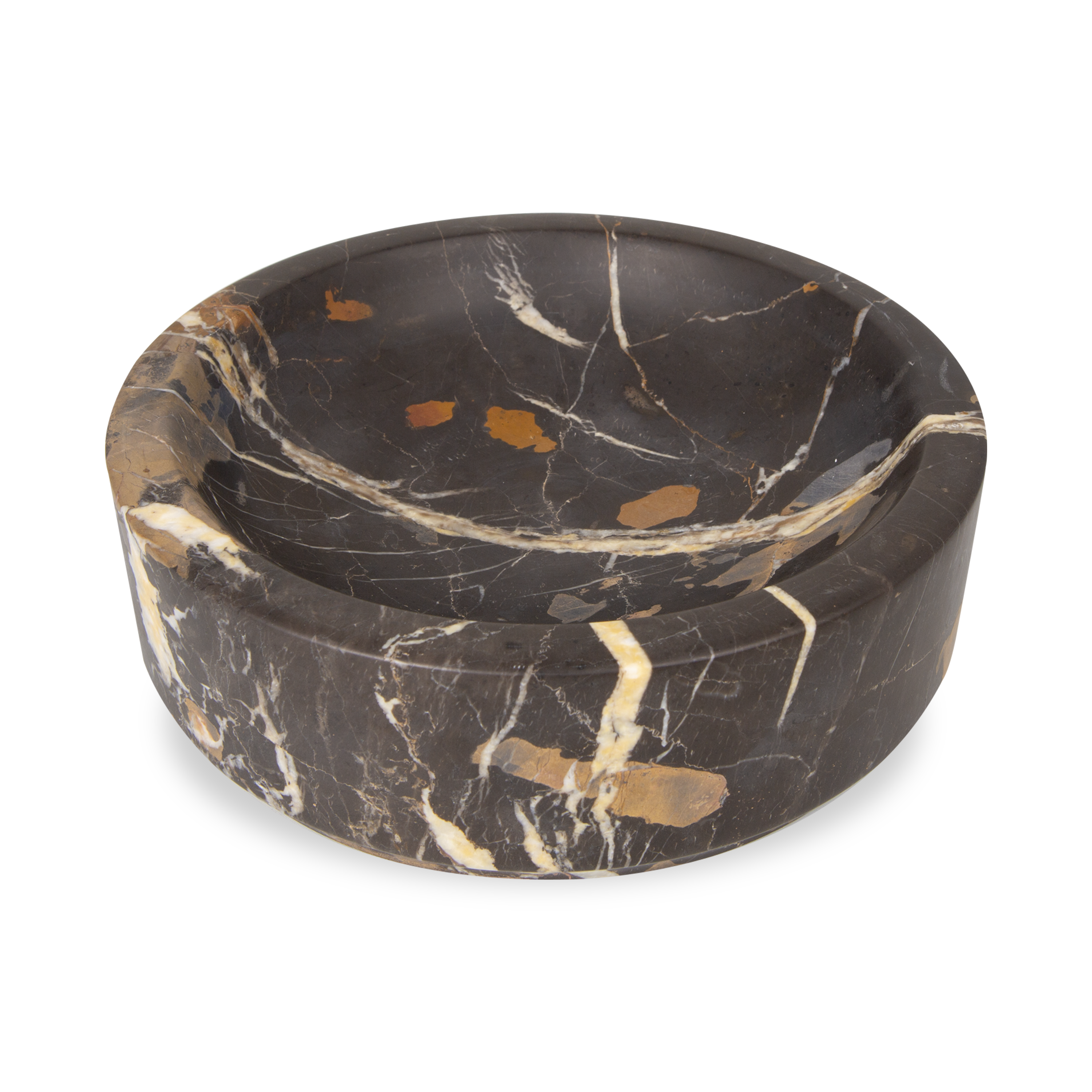Provides elements of elegance and sophistication, the Honed Marble Catchall features black and gold tones that strikes a moody yet dramatic statement.