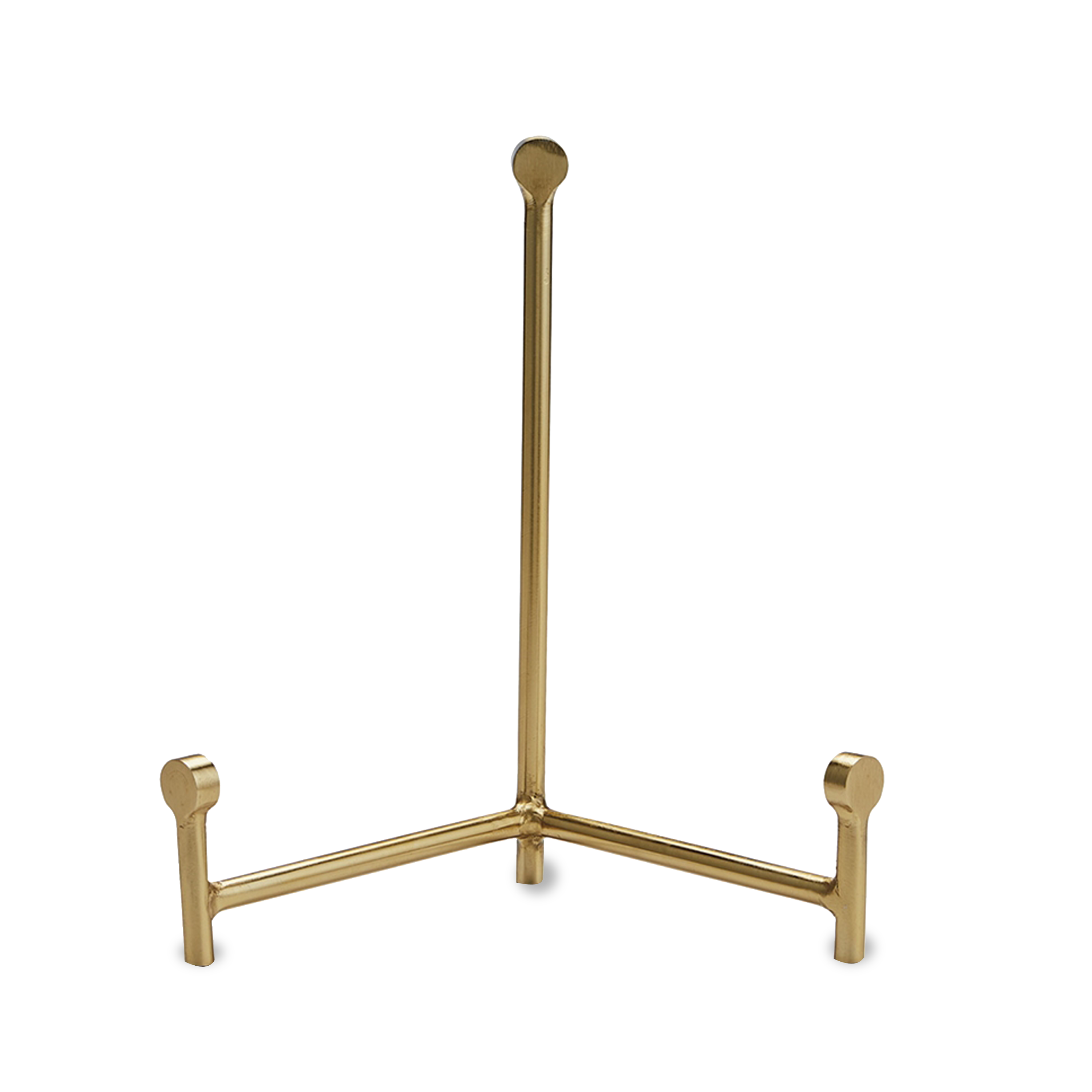With its sturdy design, this black tripod stand is a great piece to showcase your unique plates and decorative trays.