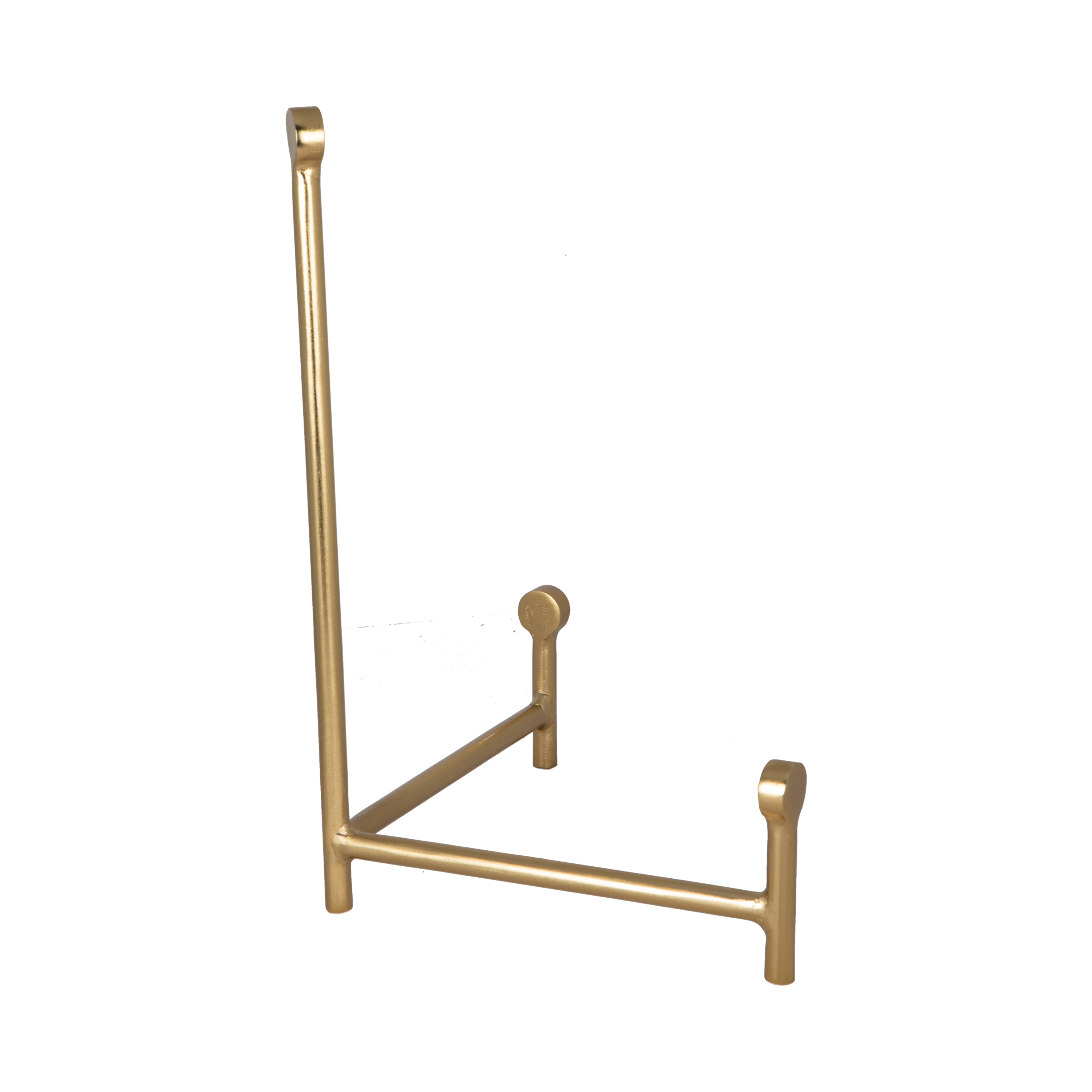 With its sturdy design, this black tripod stand is a great piece to showcase your unique plates and decorative trays.
