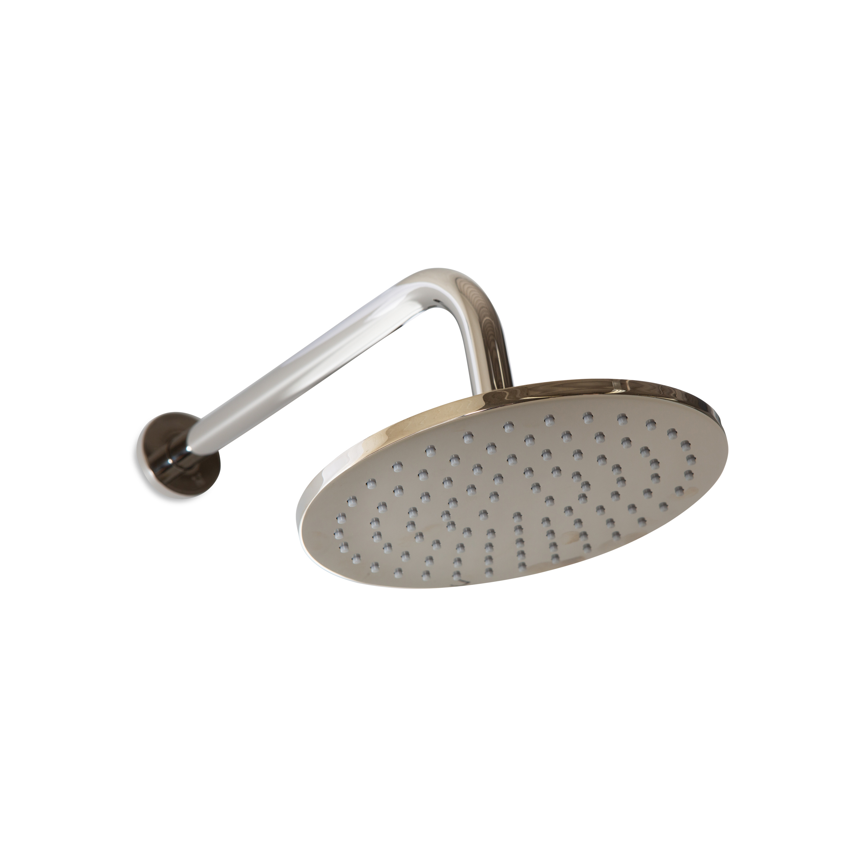 An 8" rain head with shower arm.