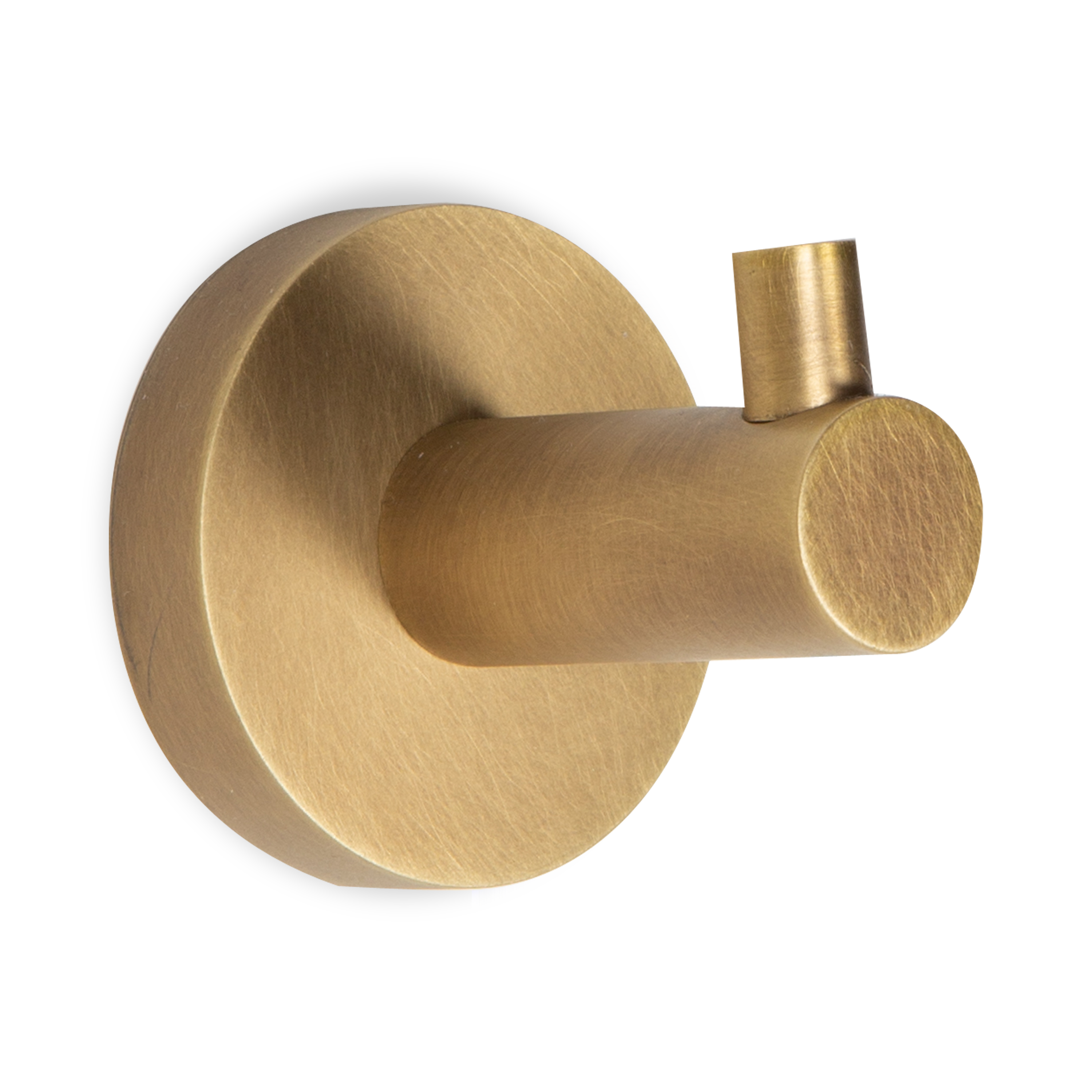 A cylindrical contemporary robe hook.