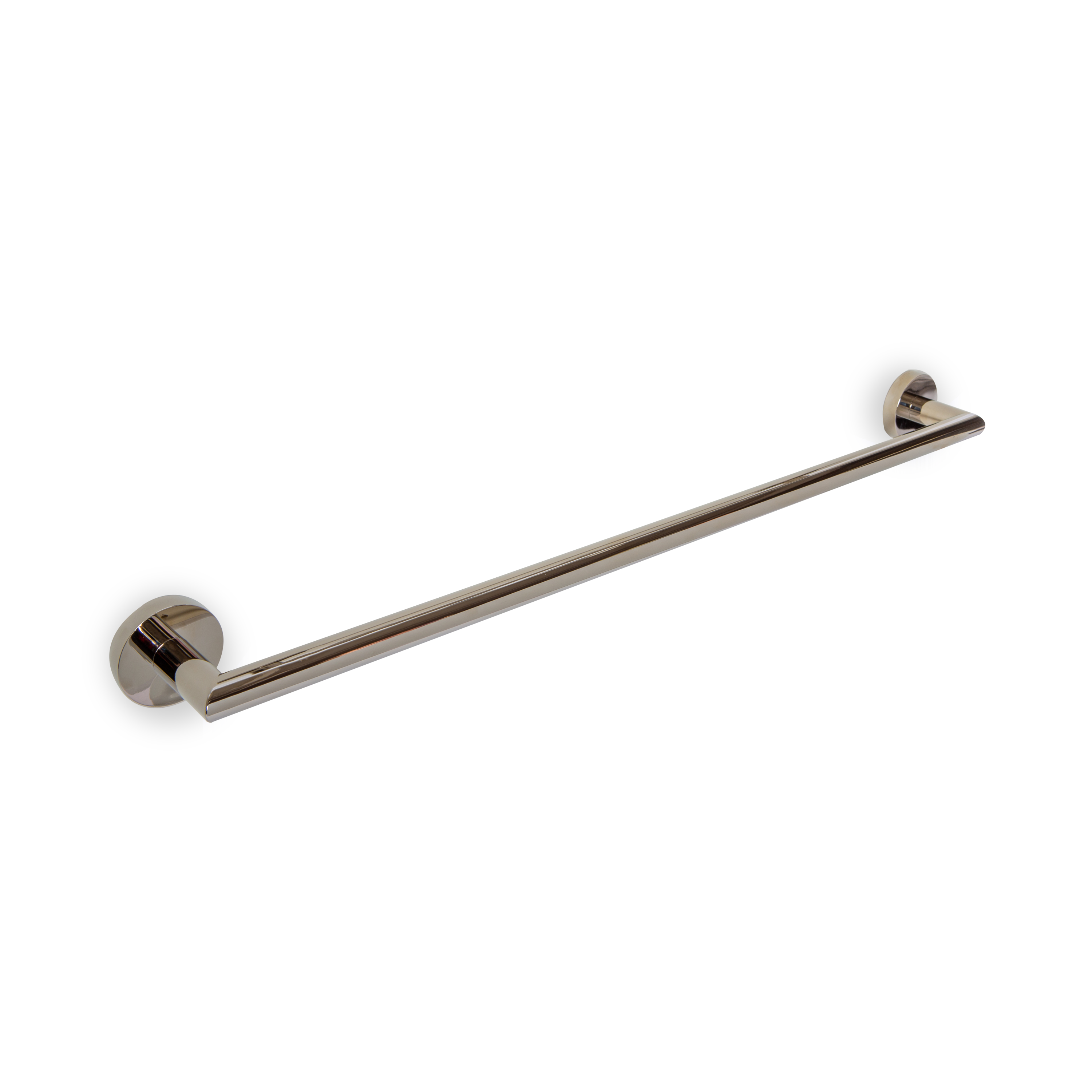 A cylindrical towel bar available in 18" or 24" lengths.