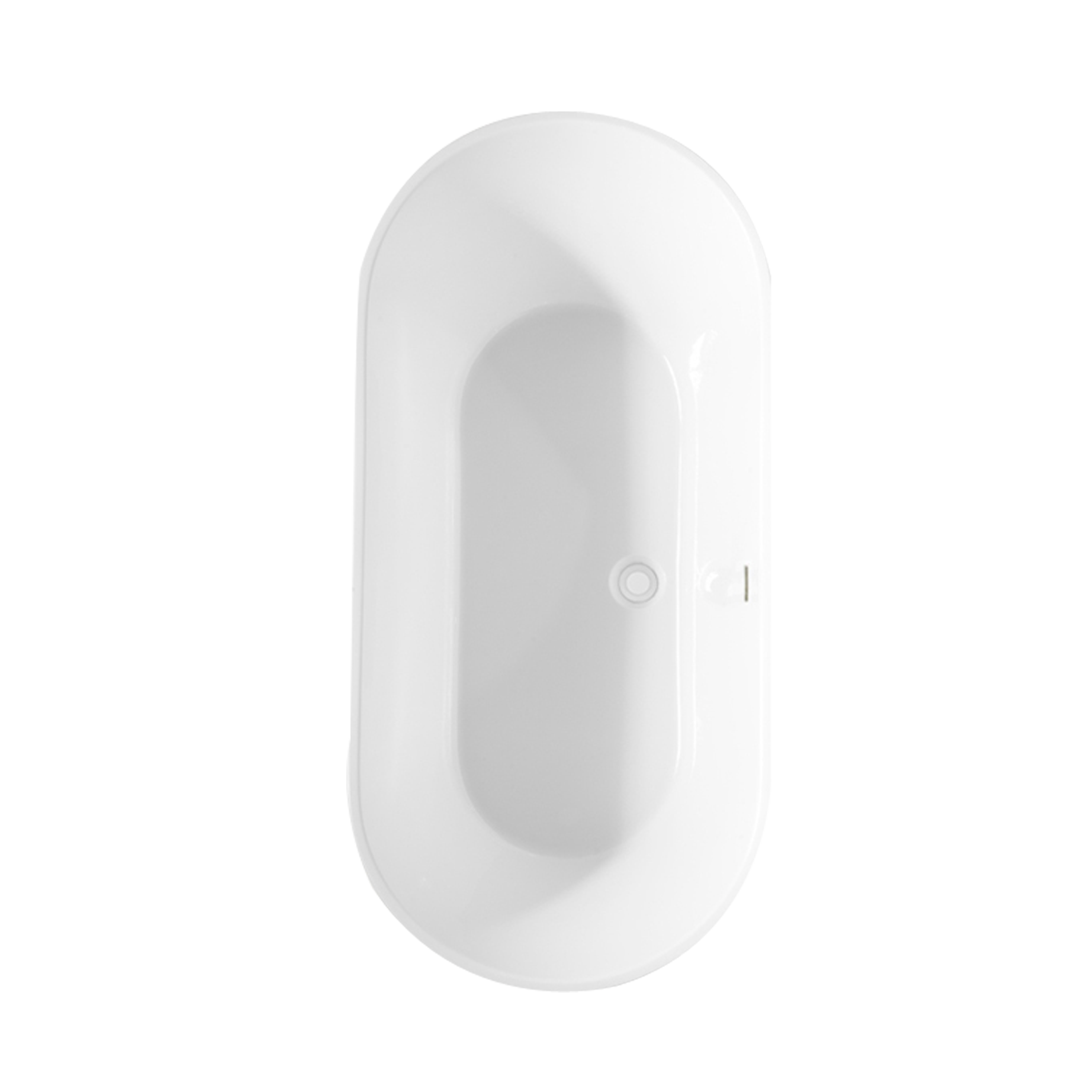 Designed with a sleek, thin profile rim, the classic soft curves of this freestanding acrylic bath lend a sophisticated edge to any modern or transitional bathroom.