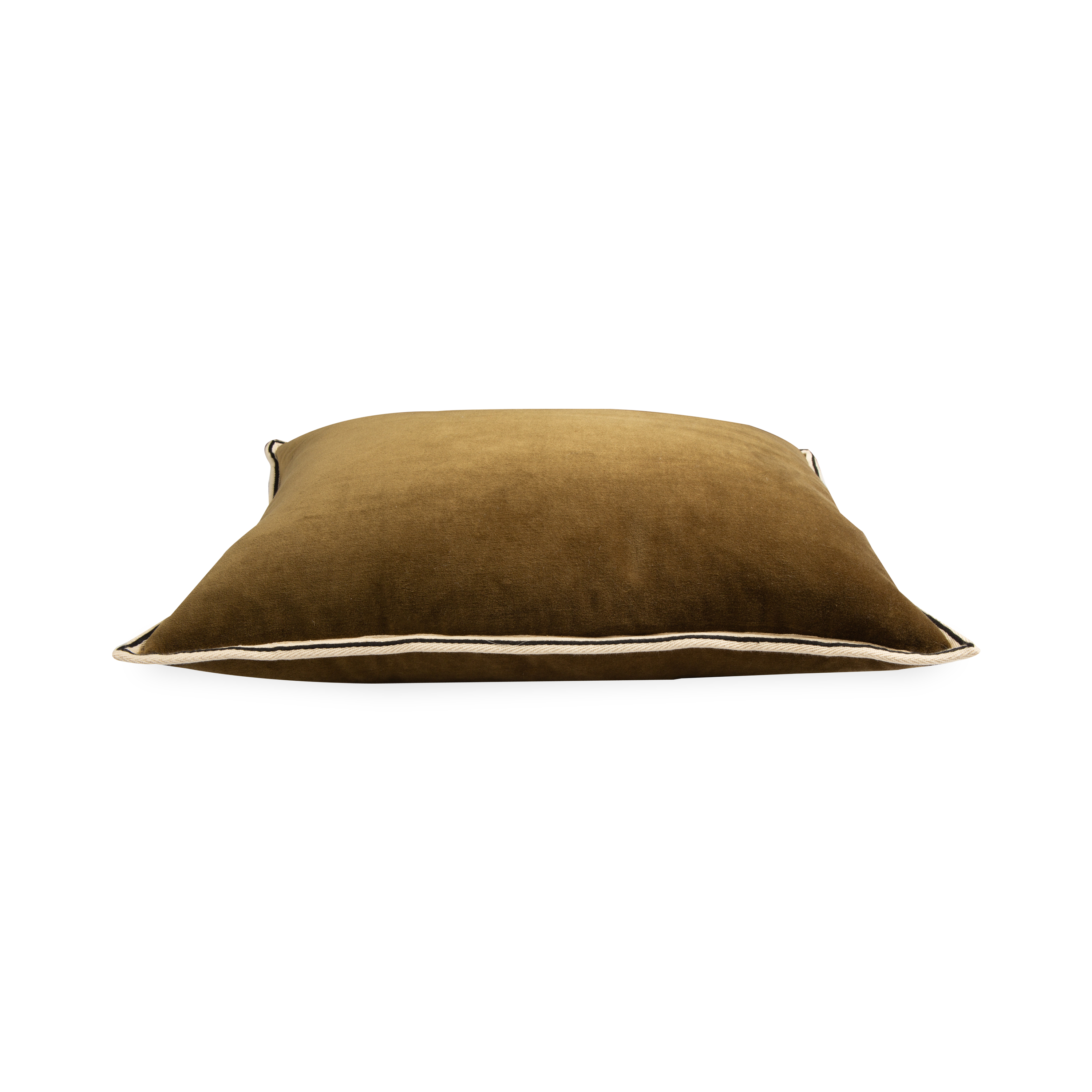 This Velvet Tape Pillow has a minimalist appearance with textural opulence.