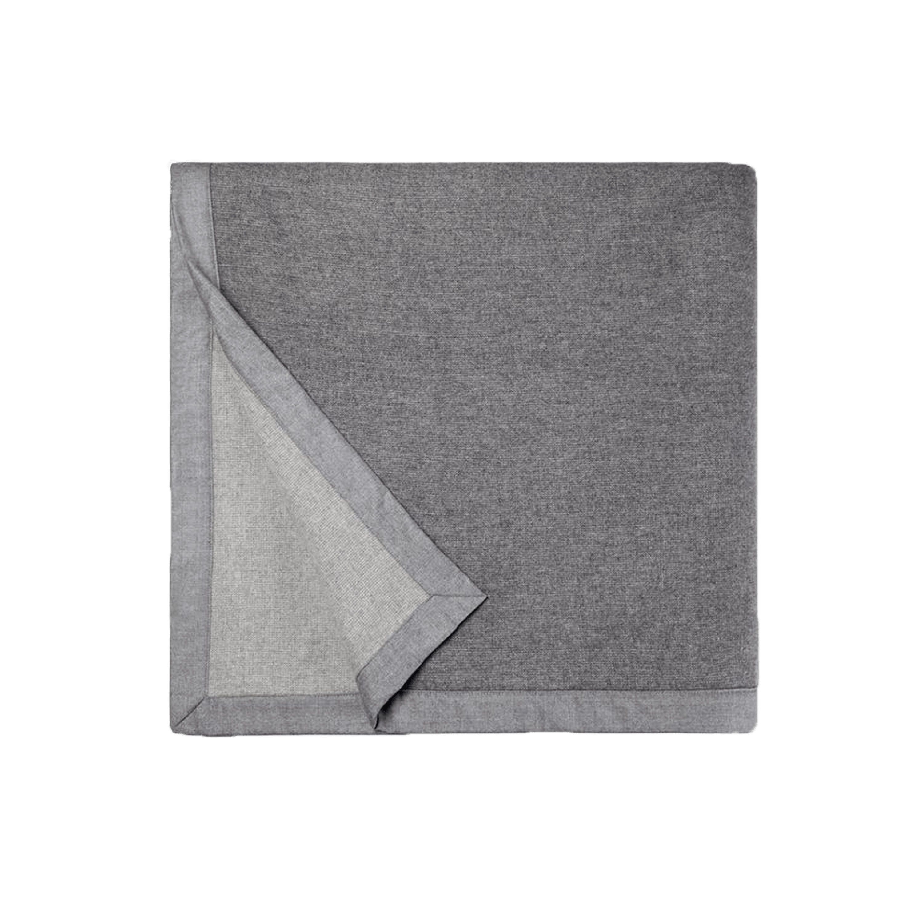 Woven in super-fine Merino wool, the Nerino blanket adds superior warmth and is reversible with differing front and back hues - grey and light grey.