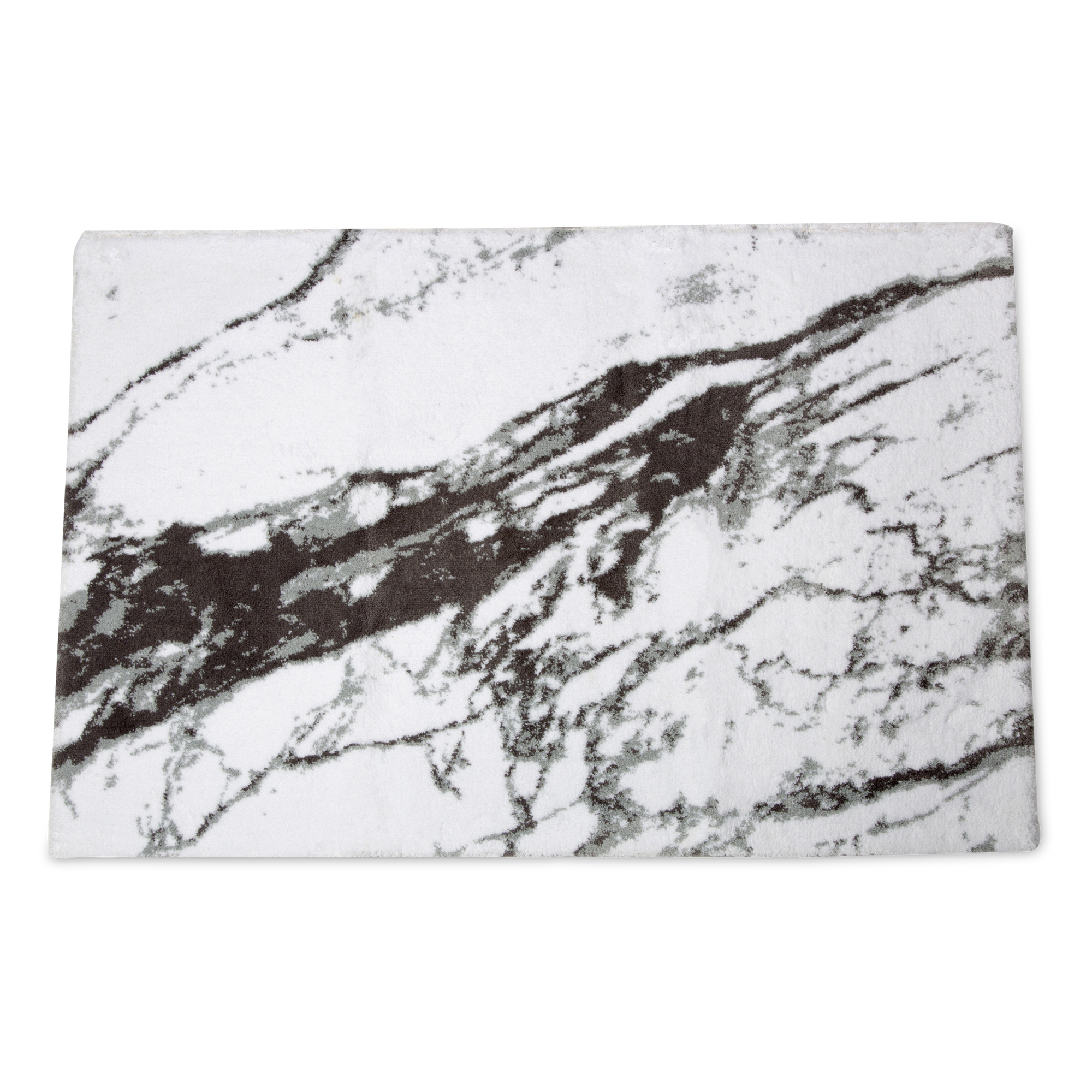 This 100% cotton bath rug has a marble motif design for a little bit of extra texture and comfort underfoot.