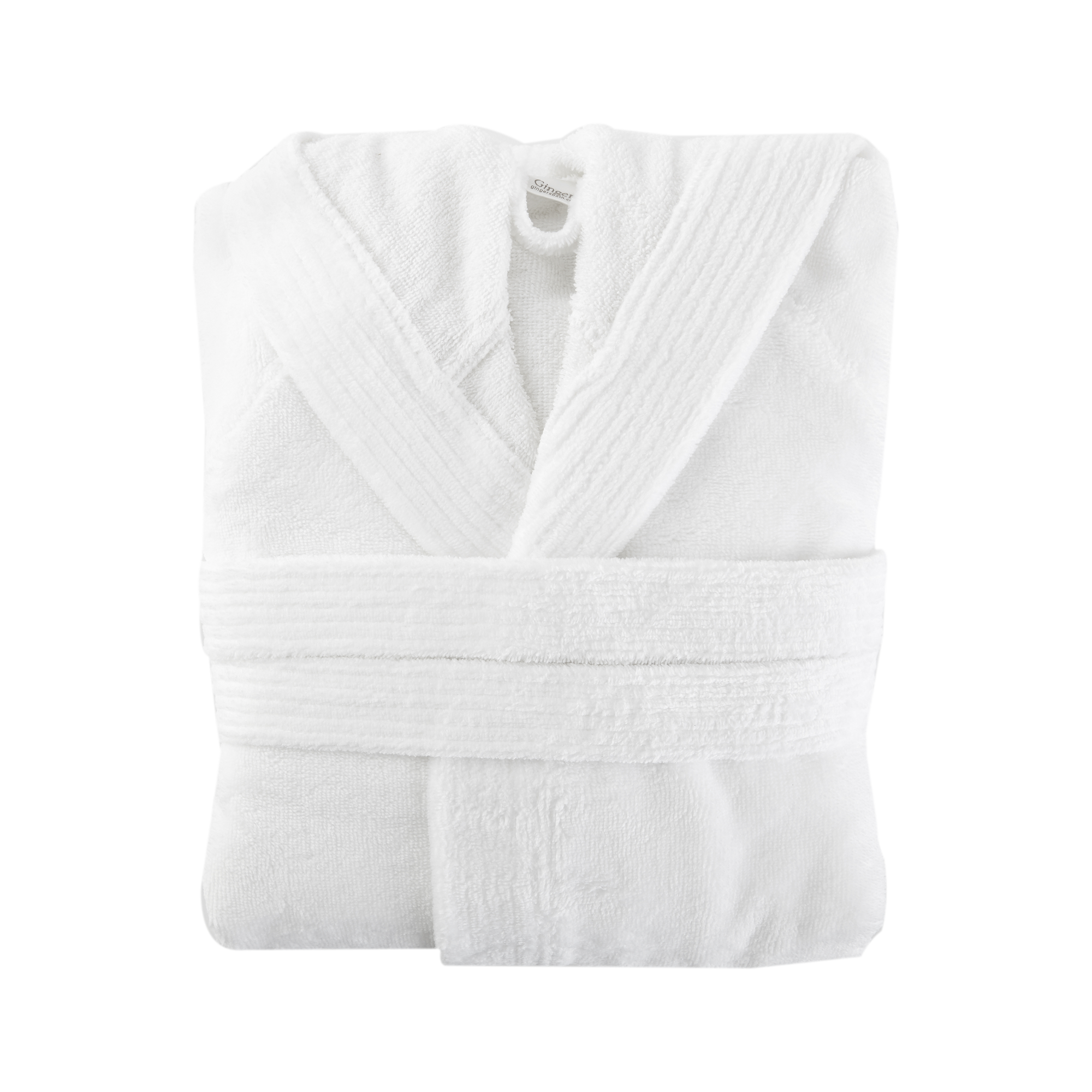 A luxurious hooded bathrobe with terry cotton lining.