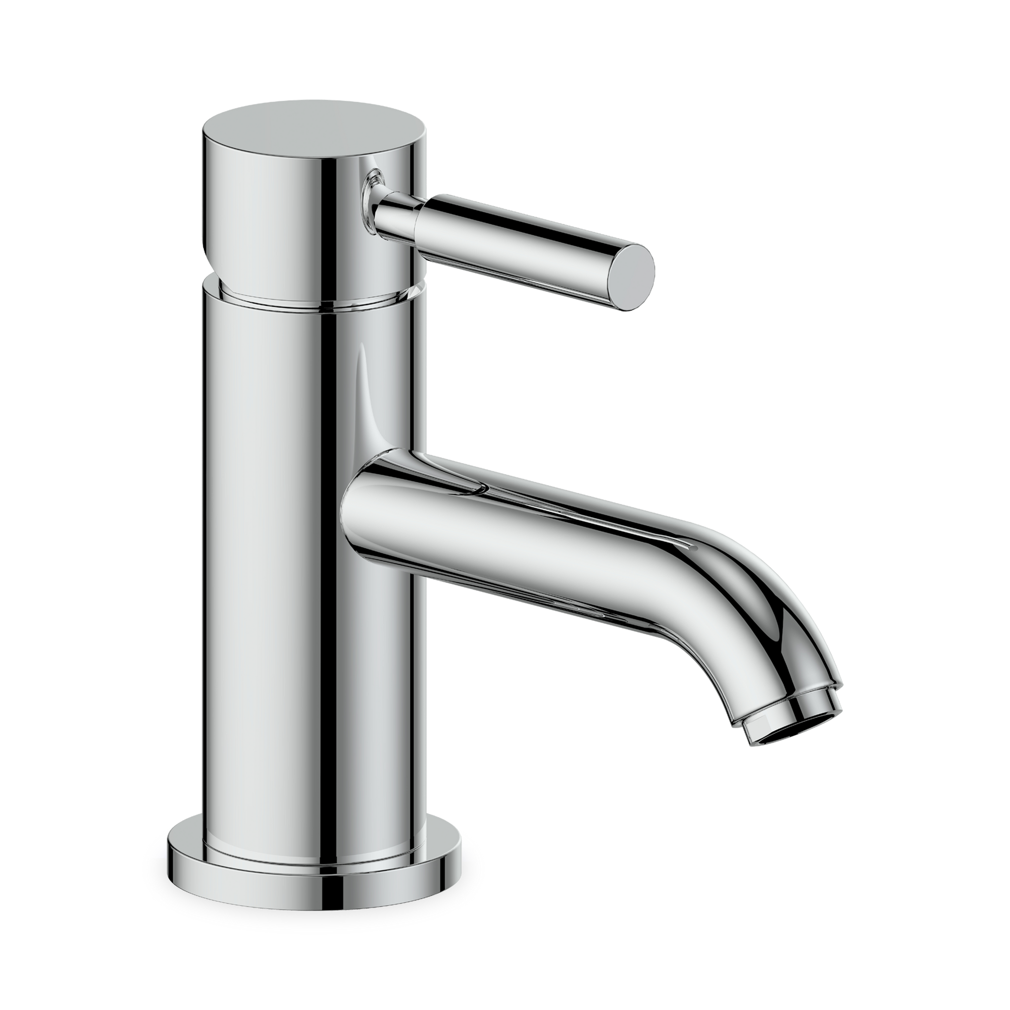 A single hole basin faucet.