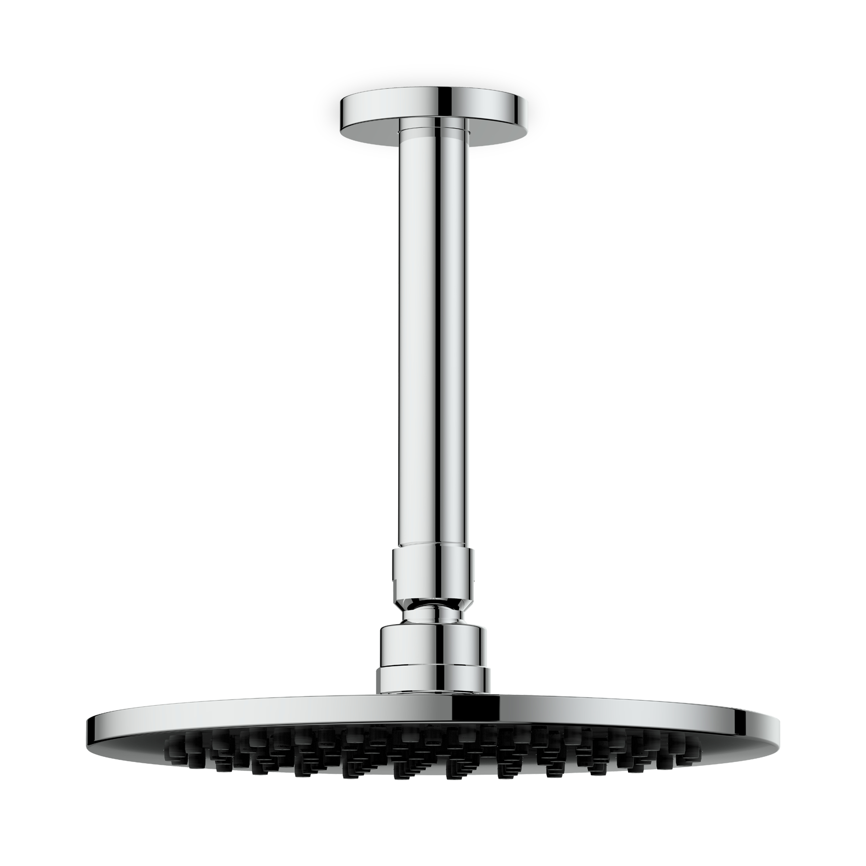 An 8" rain head with shower arm.
