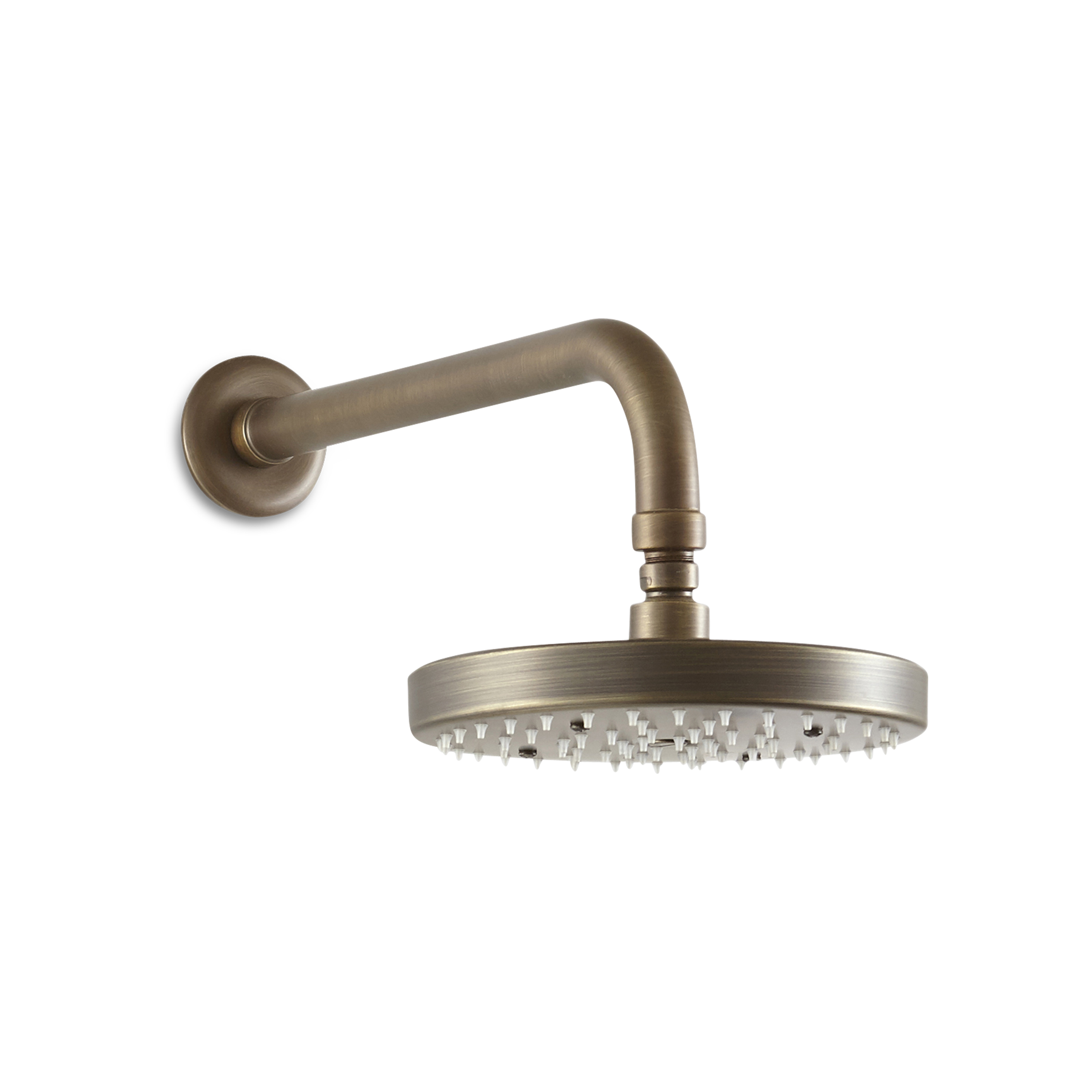 The Avenue 8" Shower head and arm channels an industrial spirit coupled with clean lines and classic details.