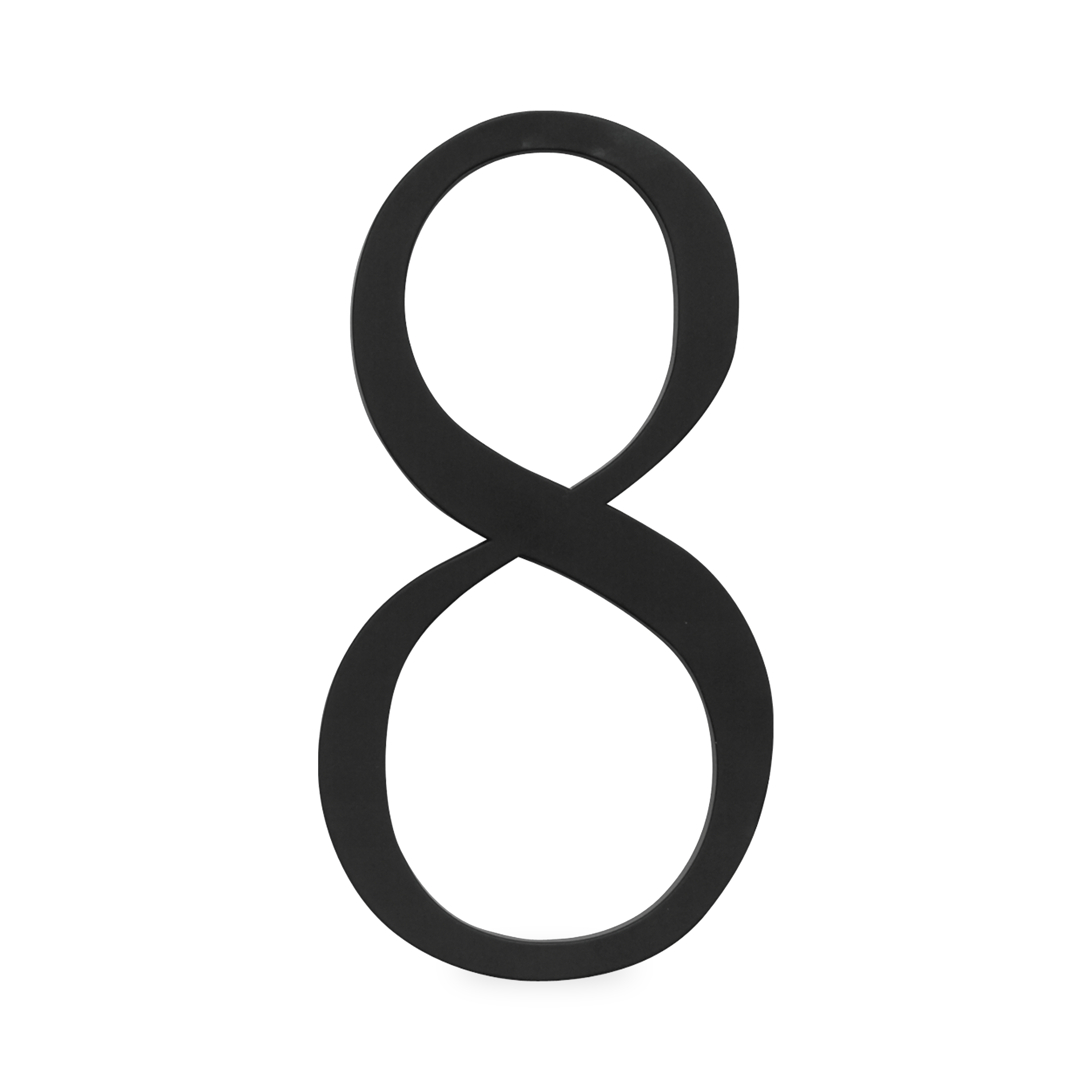 A seamless black house number written in a traditional font.