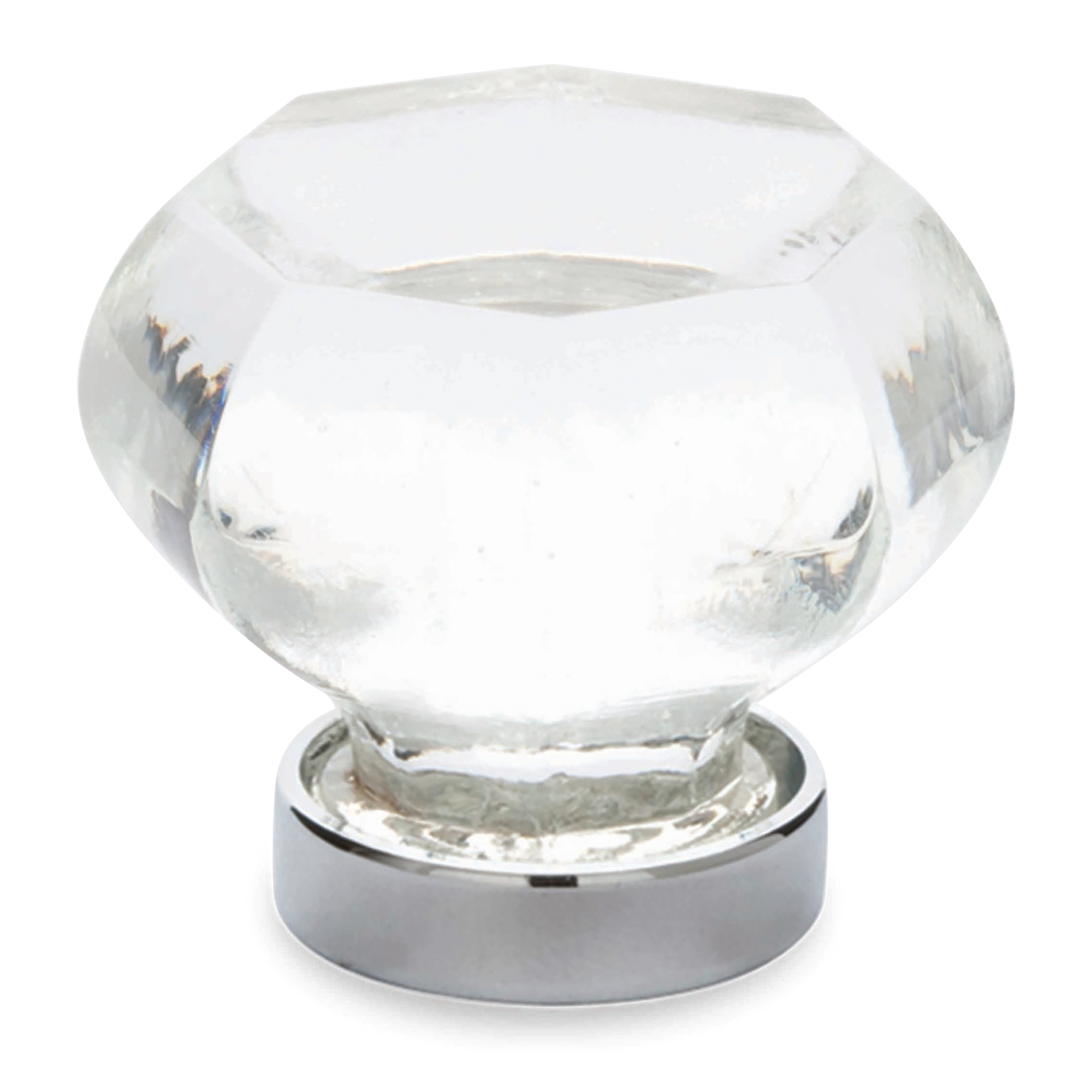 A feminine and traditional diamond shape glass knob.