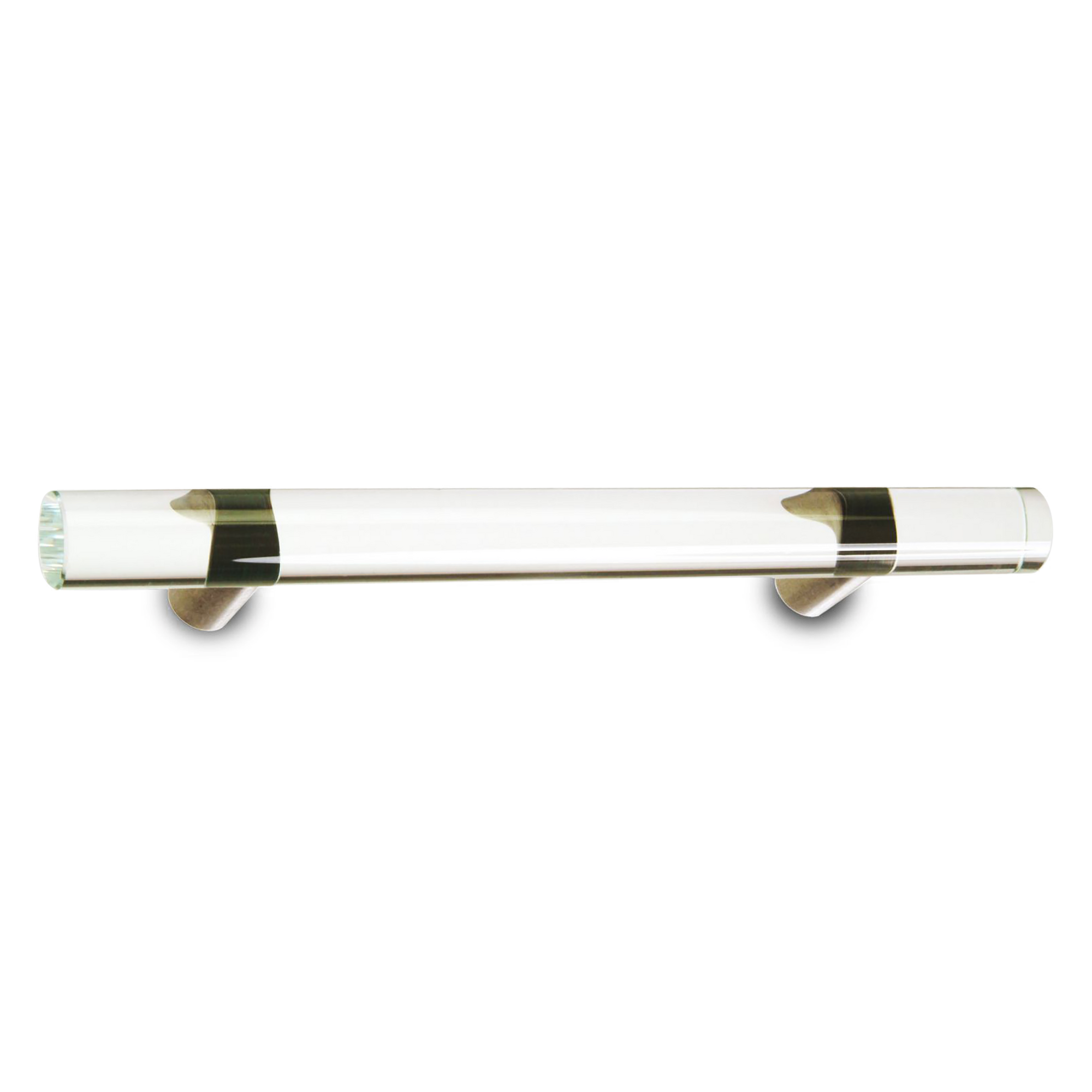 A modern round pull with a crystal handle.